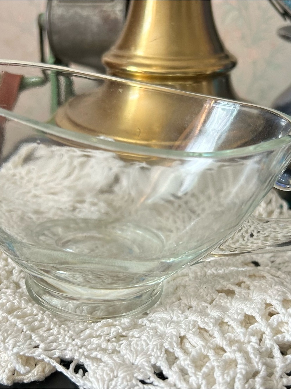 Clear Glass Serving Bowl - Elegant Transparent Home Kitchen Bowl